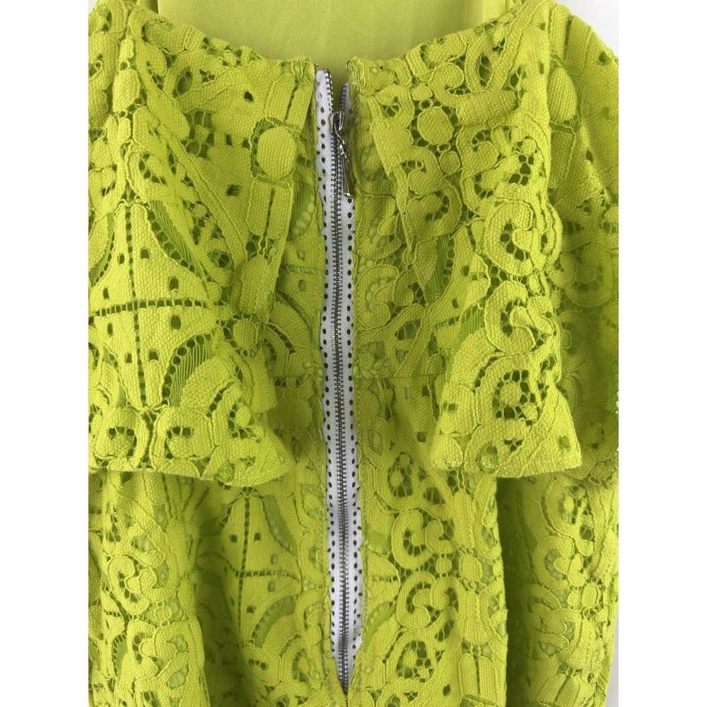 Lilly Pulitzer Celyn Romper Lime Ricky Lace Cotton Blend Size 0 Resort Vacation - Picture 9 of 13